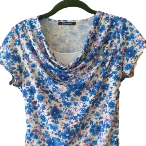 Annabelle By Pantaloons Floral Scoop Neck Shirt - Picture 2 of 6
